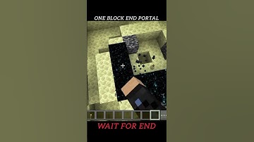 one block end portal #minecraft #minecraftshorts #mcpe