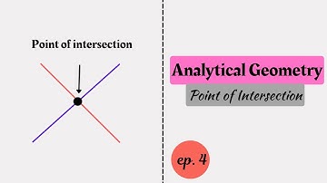 Analytical Geometry  | Finding the point of Intersection of two lines.