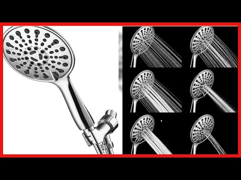 Couradric Handheld Shower Head, 6" Chrome Face 6 Spray Setting Shower Head with High Pressure