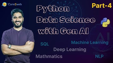 Lecture 4 : Python Data Science with GenAI (Virtual Batch) #python