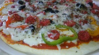 بيتزا المقلاة بالنقانق بدون فرن رائعة جدا - Pizza à la poêle sans four