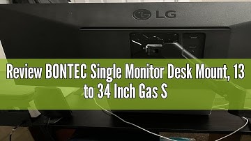 Review BONTEC Single Monitor Desk Mount, 13 to 34 Inch Gas Spring Monitor Arm, Adjustable Stand, VES