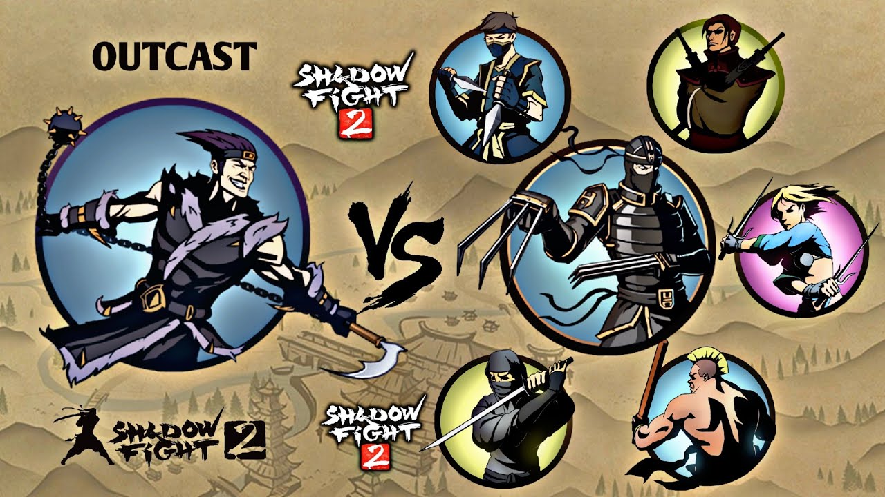 Shadow Fight 2 | Outcast vs Lynx and Bodyguards