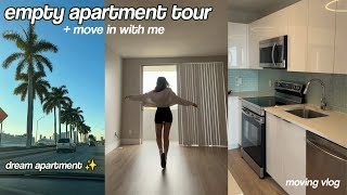 EMPTY APARTMENT TOUR + MOVE IN WITH ME   moving to florida vlog (ep 3)
