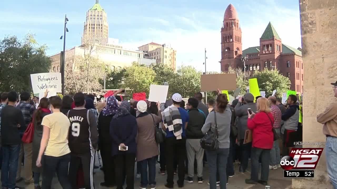 VIDEO: Protesters speak out against immigration ban, other Trump policies