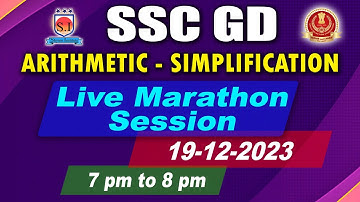 SSC GD | ARITHMETIC | SIMPLIFICATION |  LIVE #shyaminstitute
