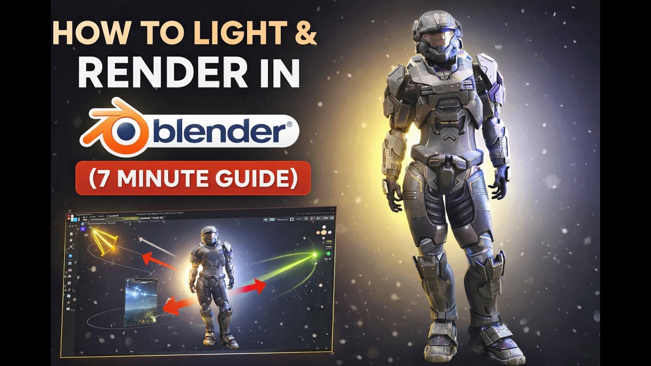 How to Light & Render in Blender 7 Minute Guide - YouTube
