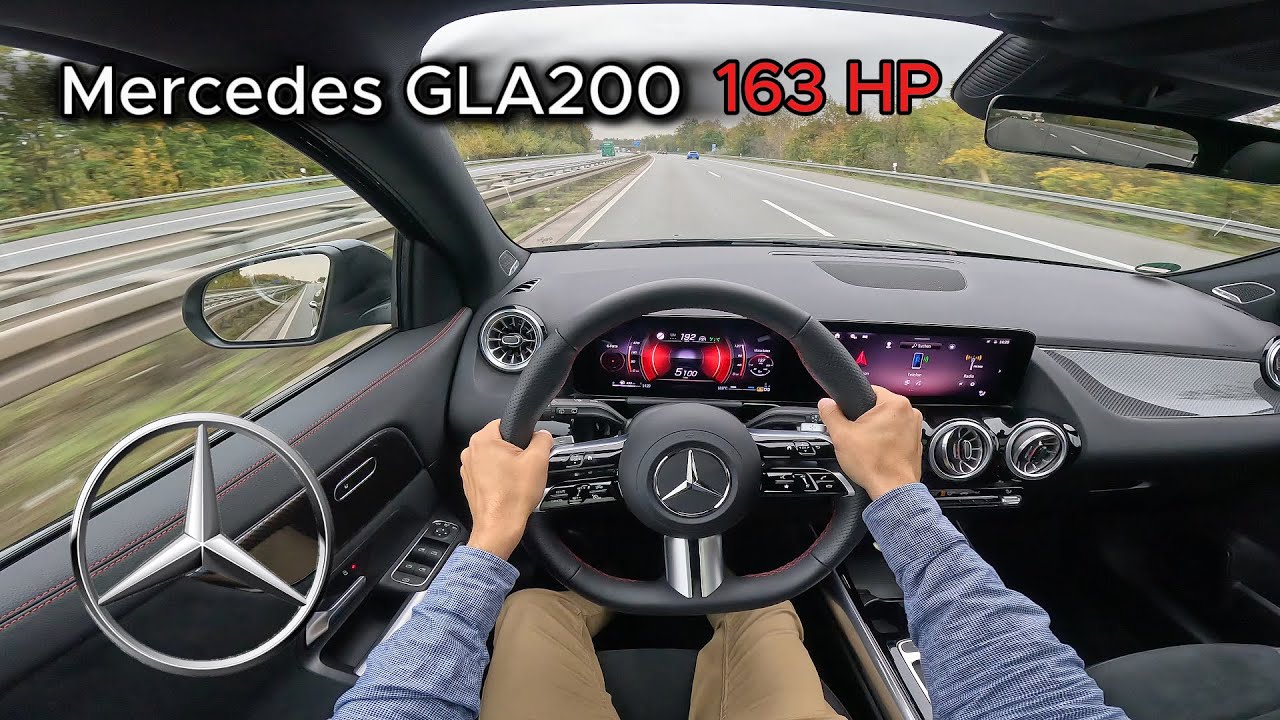 2023 Mercedes GLA200 (H247) 1.3 Turbo (163 hp) - POV Short Test drive On the German Autobahn