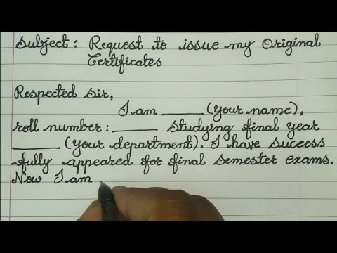 Video: How To Write An Application For Decree