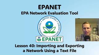 EPANET Lesson 40 - Importing and Exporting a Network Using a Text File