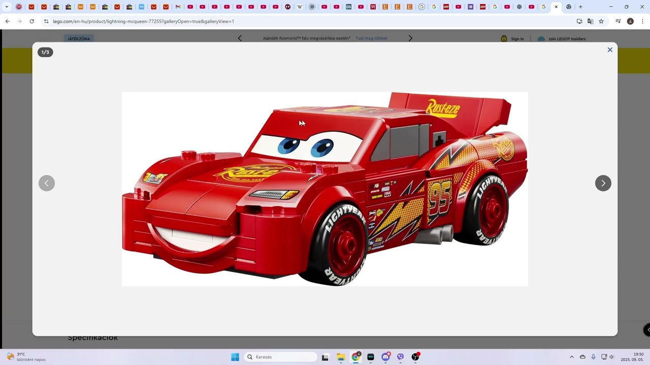 lego 77255 . lightning mcqueen . speed champions