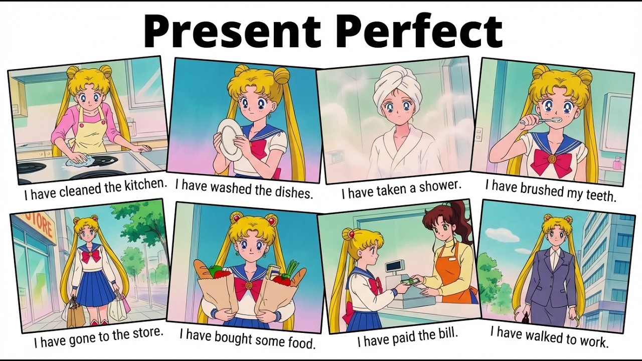 Speak English Every Day With Usagi Tsukino  🗣️🇺🇸 | Present Perfect