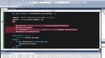 Connecting to MySQL with VB NET Part 2
