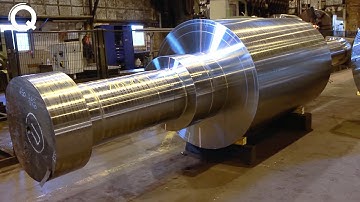 See this giant CNC lathe machine. Amazing factory machines.