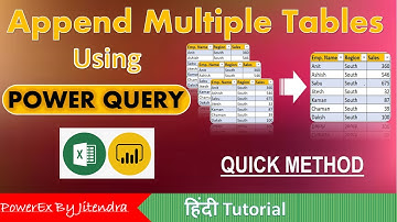 Append Multiple Excel Tables in Power Query | Advanced Excel Power Query Tutorial in Hindi