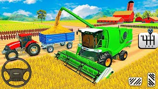 Village Farming Tractor Driver Simulator - Corn Harvest Tractor Driving - Android Gameplay screenshot 2