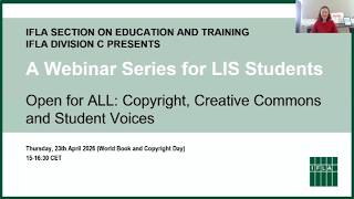 Famous SET Webinar Series for LIS students - Open for All: Copyright, Creative Commons, and Student Voices Wealth