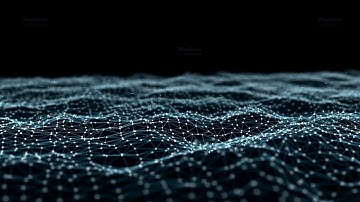 Futuristic polygonal background of low poly surface with connected dots and lines - 3d rendering.