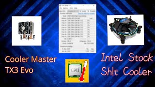 Cooler master tx3 evo cpu cooler vs intel stock cooler benchmark