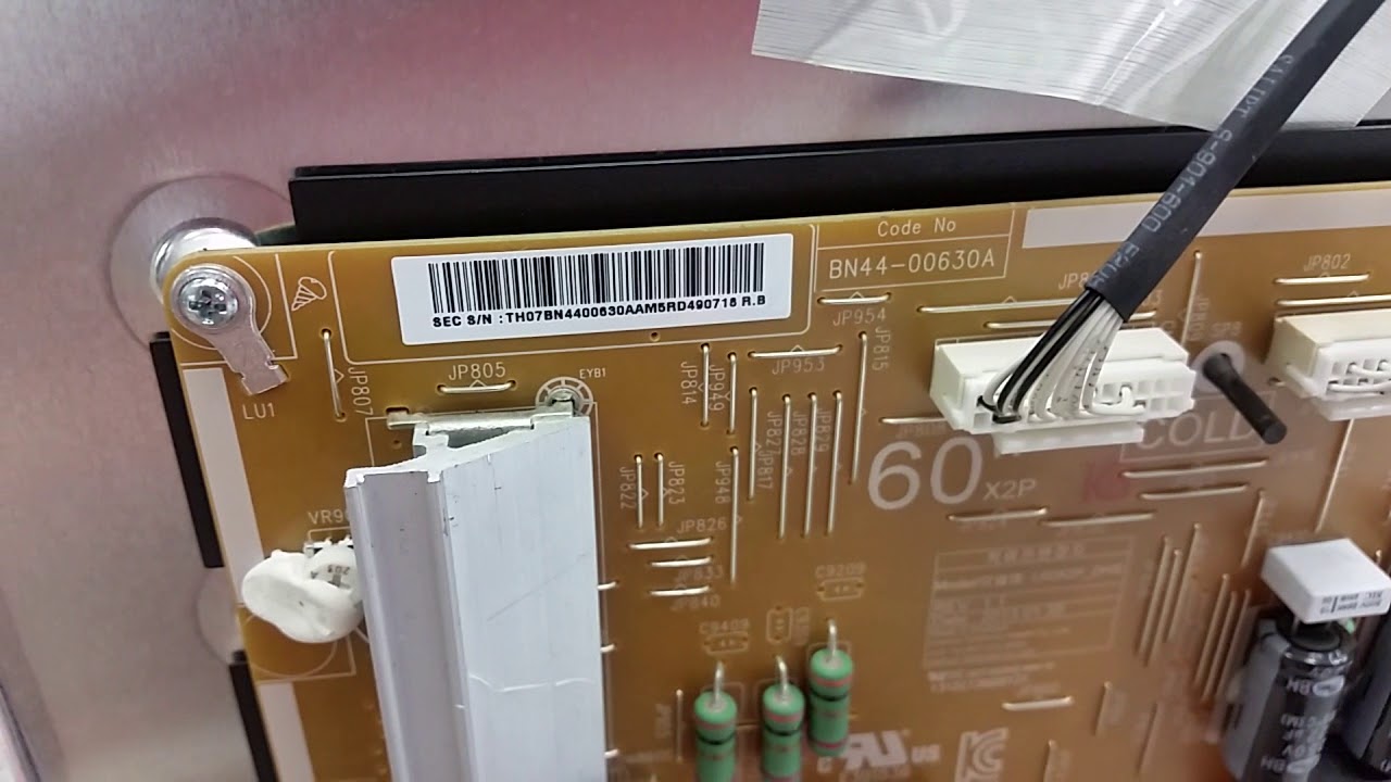 Functionality proof Samsung UN60F7100 power BN44-00630A - YouTube