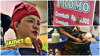 PERGI KE SALON TERMURAH DI KAMPUNGKU! CREAMBATH 20 RIBU?