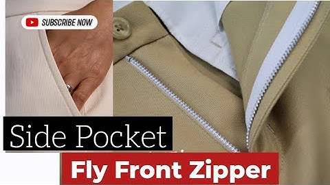 HOW TO SEW A FLY FRONT ZIPPER AND SIDE POCKET / MALE TROUSER