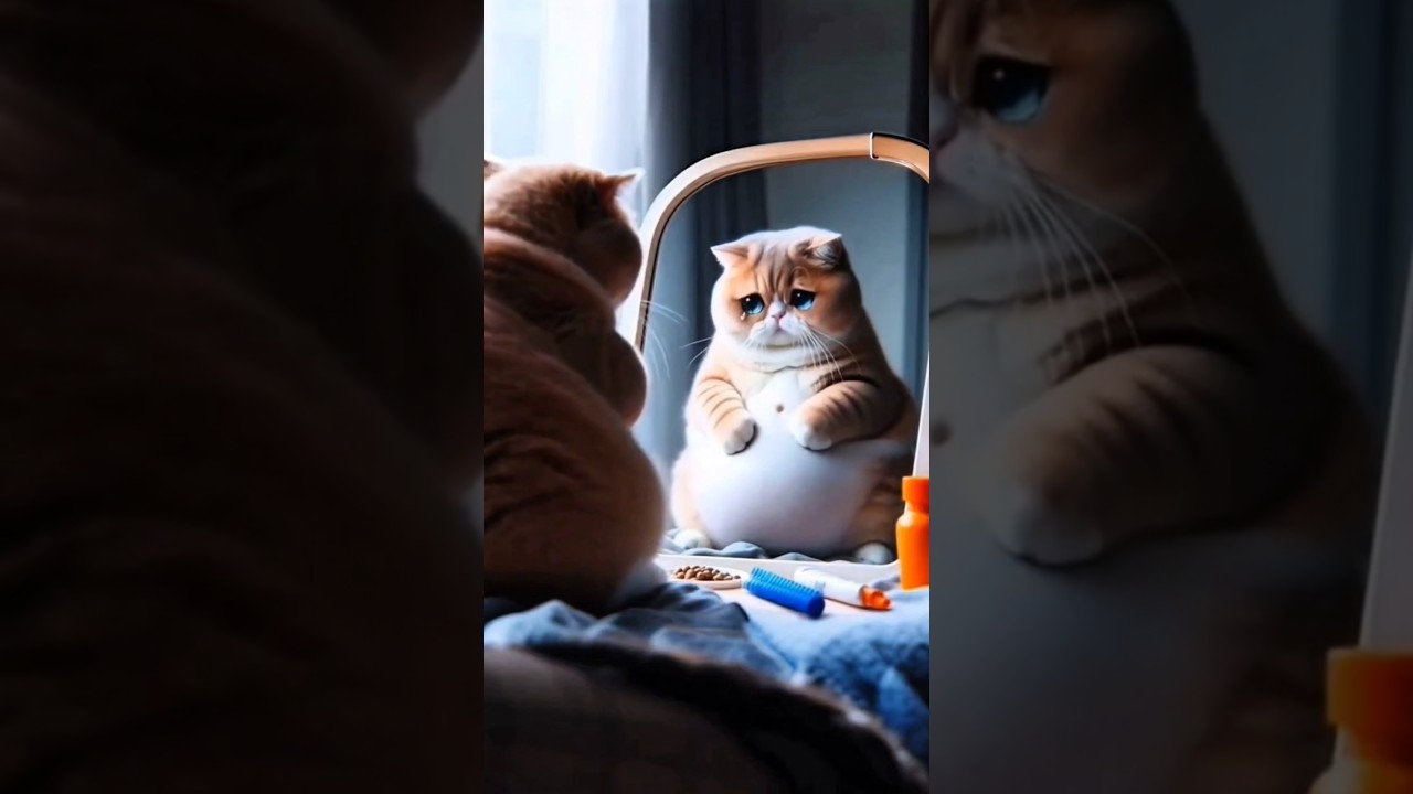 "Fat Cat's Funny Transformation | From Lazy to Gym Hero! 🐱💪😂"don't miss it