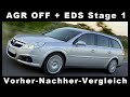 Opel Vectra C 1.9CDTI AGR OFF + Stage 1 150 auf 200PS von EDS Vorher-Nacher Video  1080P HD