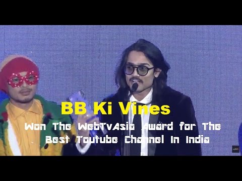 BB Ki Vines feat: Bhuvan Bam Won The Award for Best Youtube Channel in India
