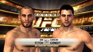 UFC Undisputed 2010 Gameplay Jon Fitch vs Carlos Condit