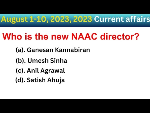 1-10 August, 2023 Today Current Affairs in English | Daily Current ...