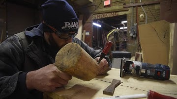 The Great American Stitch Off - Inlaying Bow Ties with Slab Stitcher