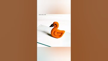 How To Make a Duck with clay in 20 second. Easy Diy Air dry clay craft ideas.#diy #shorts #claycraft