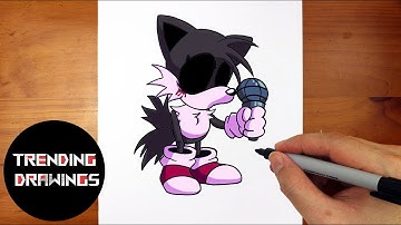 How To Draw FNF Soul Tails EXE