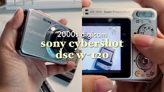 📸  2000s/y2k vintage digicam | sony cybershot dsc w-120 ✩ unbox, supplies, export tutorial, results