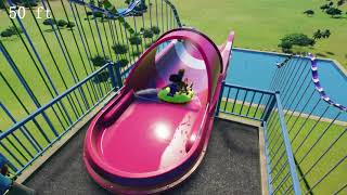 Challenge The 50Ft To 100Ft Slide Ever Built - Planet Coaster 2