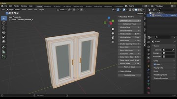 Blender Geometry Nodes | Procedural Casement Window | Aluminium UPVC Wooden