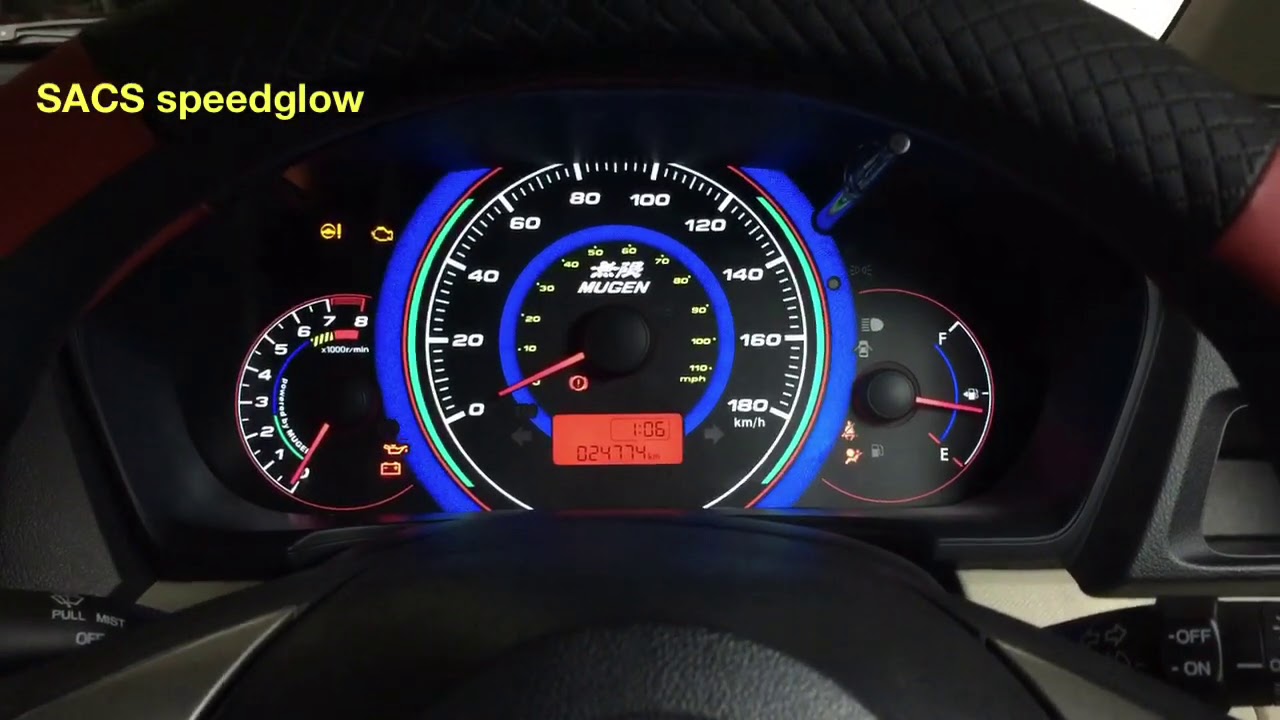 Kerennn!! Speedometer Indiglow Mugen Hybrid new Brio 