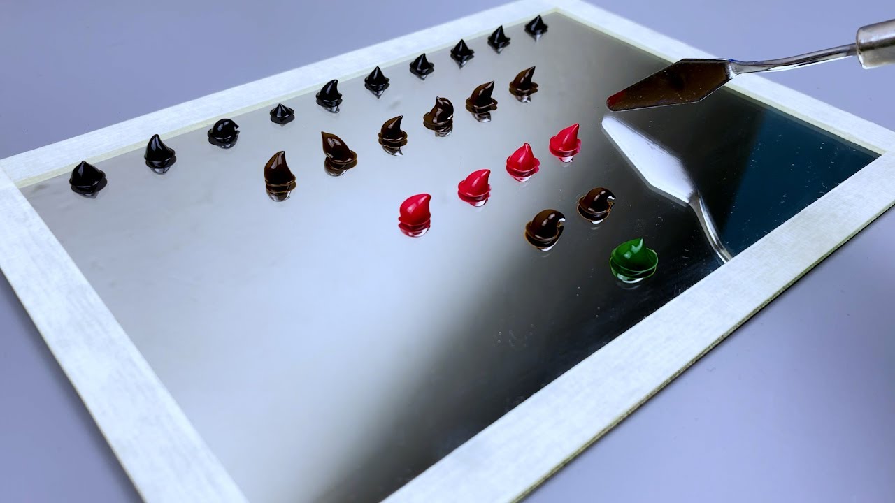 How to Paint on Mirror | Easy and Quick Acrylic Painting Tutorial | Satisfying ASMR