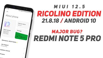 MIUI Ricolino Edition 21.8.18 For Redmi Note 5 Pro | Android 10 | Smooth Ui But Major Bug?