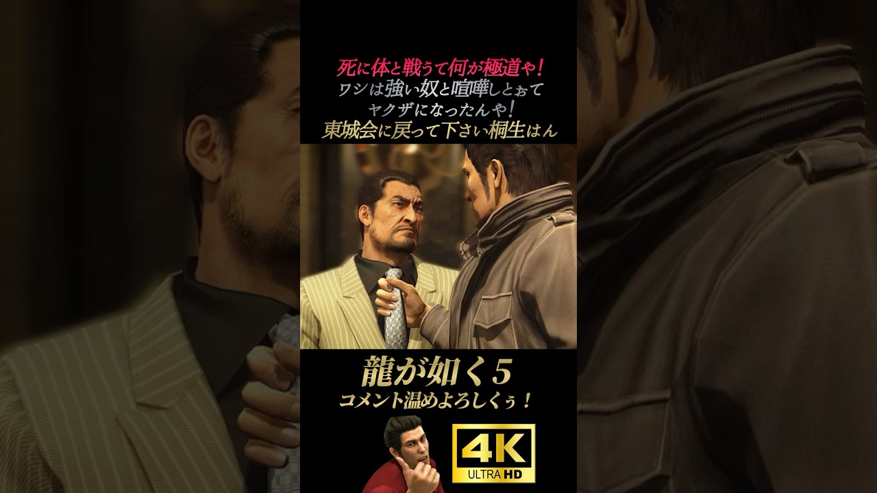 強い奴と喧嘩しとぉてヤクザになったんや！【龍が如く5】4K画質 桐生一