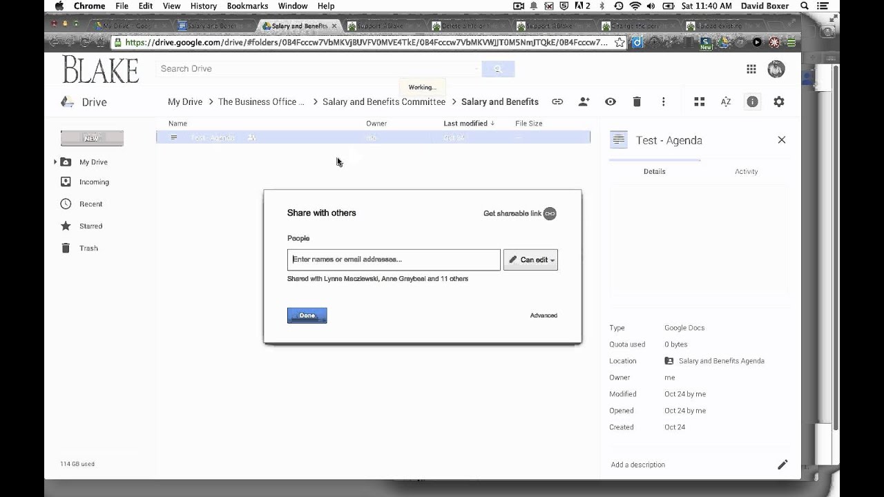 Sharing Google Docs and Files in Google Drive - How To – Support @Blake  (Information Support Support Services)