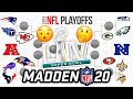 2020 NFL Playoffs, but its decided by Madden