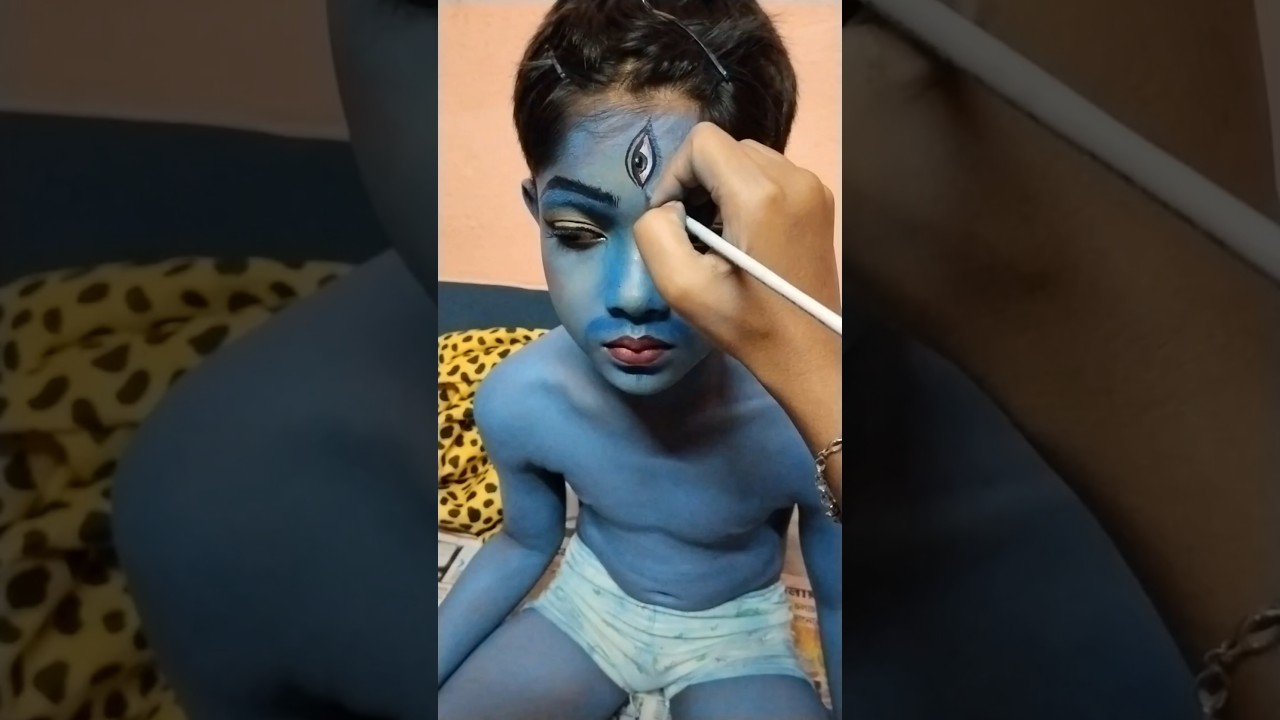 shiv ji make up look, 3rd eye drawing☺️🙏 