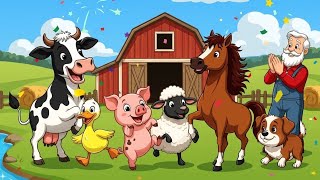 Old MacDonald Had a Farm 🐄🎶 | Dancing Cows Song for Kids | Nursery Rhymes