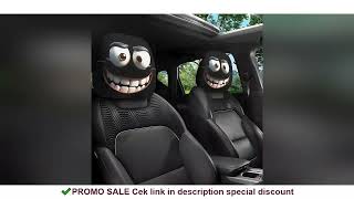 2pcs Smiley Face Printed Car Pillowcase Soft Comfortable Decorative Cushion Cover Auto Seat Headrest screenshot 5