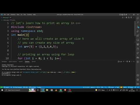 print  array in C++ 🤩🤩🤩 || print array using for loop🤩🤩|| array methods