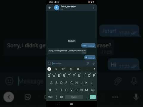 RASA financial assistant telegram demo