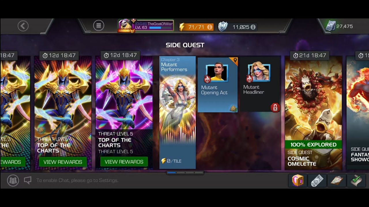 Top Of The Charts (Threat Level 5) - Mutant Performers Chapter