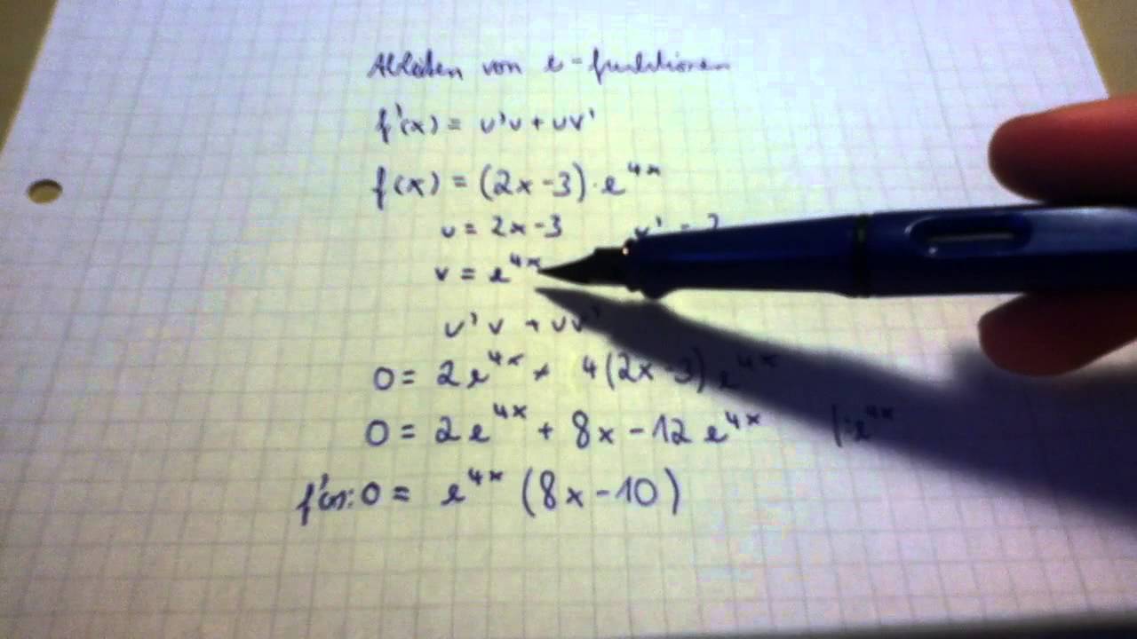 Ableitung von eFunktionen verstehen / E Funktionen rechnen YouTube Ableitung von eFunktionen verstehen / E Funktionen rechnen YouTube